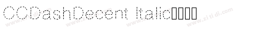 CCDashDecent Italic字体转换